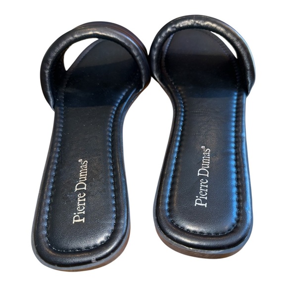 Pierre Dumas Black Slide Flats - Picture 3 of 4